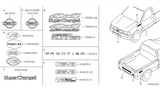 Diagram for 2000 Nissan Frontier Emblem - 80894-9Z400