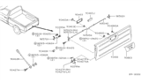 Diagram for 2003 Nissan Frontier Door Striker - 90570-3S500