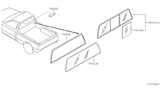 Diagram for 2002 Nissan Frontier Weather Strip - 76923-3S500