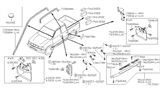 Diagram for 2003 Nissan Frontier Weather Strip - 76842-9Z310