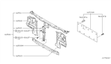 Diagram for 2004 Nissan Frontier Radiator Support - 62550-1Z631