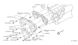 Diagram for 1999 Nissan Frontier Timing Cover - 13501-3S501