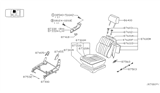 Diagram for 2001 Nissan Frontier Seat Motor - 87400-8Z510