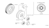 Diagram for 2002 Nissan Xterra Wheel Cover - 40315-7Z100