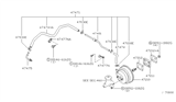 Diagram for 1998 Nissan Frontier Brake Booster Vacuum Hose - 47471-4S005