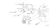 Diagram for 2000 Nissan Xterra Timing Belt Idler Pulley - 11945-3S510