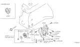 Diagram for 2002 Nissan Xterra A/C Idler Pulley - 11923-3S500