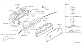 Diagram for Nissan Frontier Speedometer - 24820-7B412