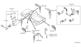 Diagram for 2001 Nissan Frontier Door Lock Cylinder - K3477-9Z425