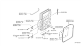 Diagram for 2004 Nissan Frontier Door Seal - 82838-9Z700