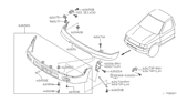 Diagram for 1999 Nissan Frontier Bumper - 62012-3S525