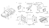 Diagram for 2001 Nissan Frontier Car Speakers - 28156-7Z010