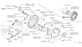 Diagram for 1999 Nissan Frontier Parking Brake Shoe - 44060-2S425