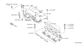 Diagram for 2001 Nissan Frontier Intake Manifold Gasket - 14033-4S100