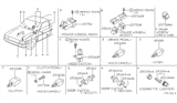 Diagram for 1998 Nissan 200SX Power Window Switch - 25401-8B800