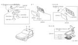 Diagram for 2002 Nissan Frontier Dome Light - 26410-9Z300