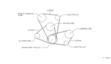 Diagram for 1996 Nissan Hardbody Pickup (D21U) Serpentine Belt - 02117-90513