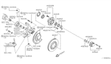 Diagram for 2003 Nissan Frontier Steering Knuckle - 40015-1Z600