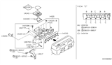 Diagram for 2000 Nissan Frontier Intake Manifold Gasket - 14035-V5204