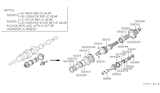 Diagram for 1985 Nissan 720 Pickup Transfer Case Output Shaft Snap Ring - 32285-20100