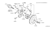 Diagram for Nissan Armada Wheel Bearing - 43202-1LA0A