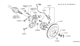 Diagram for Nissan Armada Spindle - 43019-1LA0A