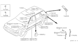 Diagram for 1986 Nissan Maxima Door Moldings - 80872-01E08