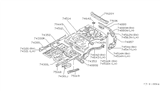 Diagram for 1988 Nissan Stanza Rear Crossmember - 75650-D4000