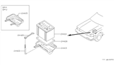 Diagram for 1988 Nissan Maxima Battery Tray - 64860-16E00