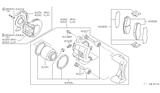 Diagram for 1988 Nissan Maxima Brake Backing Plate - 41150-16E01