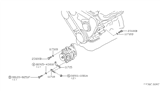 Diagram for 1986 Nissan Maxima Alternator Bracket - 11715-16E02