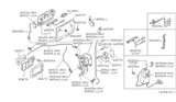 Diagram for 1994 Nissan 240SX Door Striker - 80570-01E00