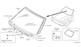 Diagram for 1987 Nissan Maxima Windshield - 72712-15E10