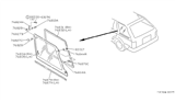 Diagram for 1987 Nissan Maxima Weather Strip - 83331-09E00