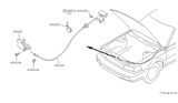 Diagram for 1987 Nissan Maxima Hood Latch - 65601-13E00