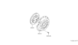 Diagram for 1988 Nissan Maxima Clutch Disc - 30100-16E03