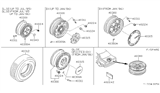 Diagram for Nissan Maxima Wheel Cover - 40315-42E00
