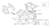 Diagram for Nissan Van Fuel Door Hinge - 78836-D4000