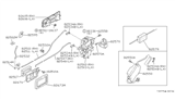 Diagram for 1986 Nissan Maxima Rear Passenger Door Handle Latch - 82502-01E01