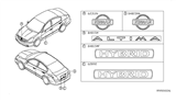 Diagram for 2007 Nissan Altima Emblem - 84896-JA400