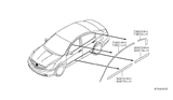 Diagram for 2007 Nissan Altima Door Moldings - 82871-JA01E