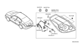 Diagram for 2011 Nissan Pathfinder Headlight Bulb - 26717-0B000