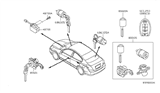 Diagram for Nissan Altima Ignition Lock Cylinder - 99810-ZN51B