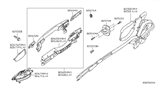 Diagram for 2007 Nissan Altima Rear Passenger Door Handle Latch - 82501-JA000