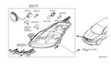 Diagram for 2010 Nissan Altima Headlight - 26010-JA01B