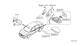 Diagram for Nissan Altima Mirror Cover - 96301-JB13E