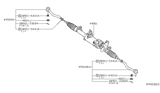 Diagram for 2008 Nissan Altima Rack And Pinion - 49001-JA800