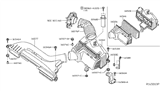 Diagram for 2010 Nissan Altima Air Intake Coupling - 16554-JA80A