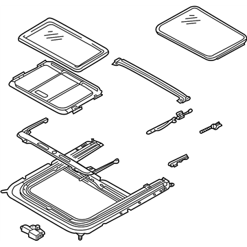 Nissan 91205-ZB021 Sunroof Complete-Slide