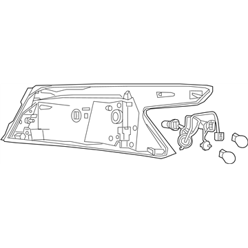 Genuine Nissan Left Tail Lamp – 2019-2021 Maxima, Driver Side, 26555-9DJ0A (Black Housing)